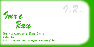 imre rau business card